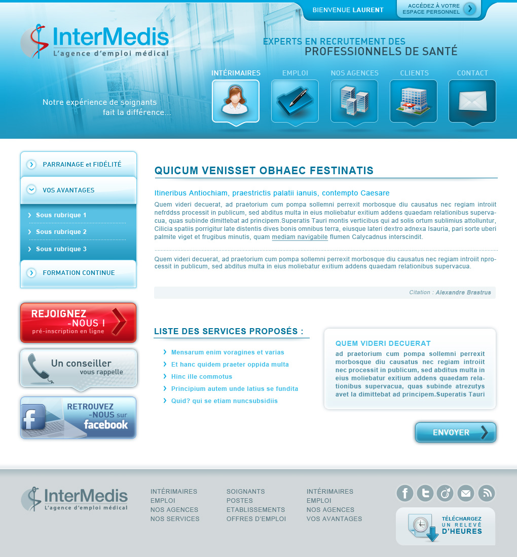 Interface graphique Intermedis